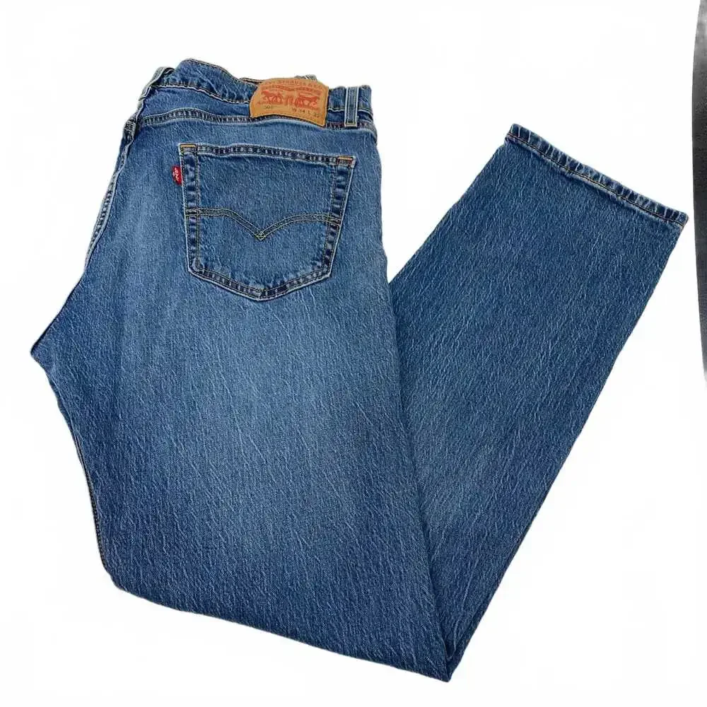 Levi's Blue Jeans Straight Regular 34 | Men’s Cotton Blend